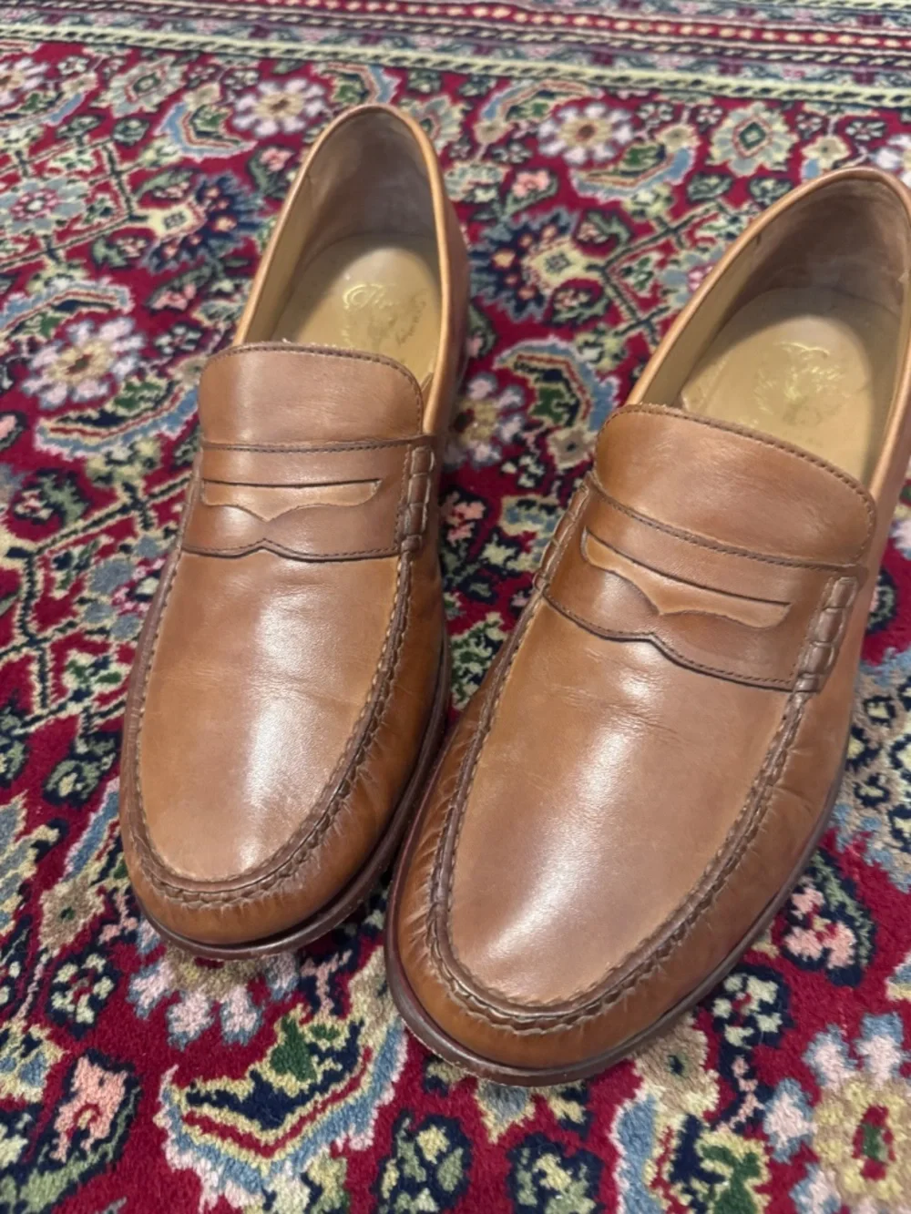 Share Cole Haan C12759 Pinch Grand Handsewn Brown Leather Penny Loafers Men’s 11